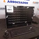 LOTE 441 - 01 ALL IN ONE LENOVO PRETO C/TECLADO, MOUSE E FONTE. (NO ESTADO) ATENÇÃO! FAZER A VISITAÇÃO ANTES DE ARREMATAR, NÃO SABEMOS SE FUNCIONA. LEILÃO NÃO TEM GARANTIA E NEM DEVOLUÇÃO, SUJEITO A POSSÍVEIS AVARIAS VISÍVEIS/OCULTAS E/OU AUSÊNCIA DE COMPONENTES.