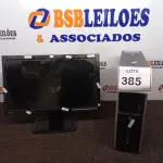 LOTE 385 - 01 CPU MARCA HP E 01 MONITOR MARCA HP. (NO ESTADO) ATENÇÃO! FAZER A VISITAÇÃO ANTES DE ARREMATAR, NÃO SABEMOS SE FUNCIONA. LEILÃO NÃO TEM GARANTIA E NEM DEVOLUÇÃO, SUJEITO A POSSÍVEIS AVARIAS VISÍVEIS/OCULTAS E/OU AUSÊNCIA DE COMPONENTES.