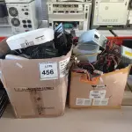 LOTE 456 - 02 CAIXAS COM VÁRIOS ELETRÔNICOS  E FONTES DIVERSOS.  (NO ESTADO) ATENÇÃO! FAZER A VISITAÇÃO ANTES DE ARREMATAR, NÃO SABEMOS SE FUNCIONA. LEILÃO NÃO TEM GARANTIA E NEM DEVOLUÇÃO, SUJEITO A POSSÍVEIS AVARIAS VISÍVEIS/OCULTAS E/OU AUSÊNCIA DE COMPONENTES.