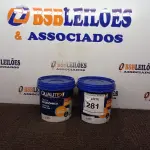 LOTE 281 - 02 BALDES TINTA QUALITEX 3,6L NA COR AREIA E AMARELO. (NO ESTADO) ATENÇÃO! FAZER A VISITAÇÃO ANTES DE ARREMATAR, NÃO SABEMOS SE FUNCIONA. LEILÃO NÃO TEM GARANTIA E NEM DEVOLUÇÃO, SUJEITO A POSSÍVEIS AVARIAS VISÍVEIS/OCULTAS E/OU AUSÊNCIA DE COMPONENTES.