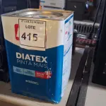 LOTE 415 - 01 LATA DE TINTA IQUINE DIATEX BASE ACRÍLICO FOSCO 18 L. (NO ESTADO) ATENÇÃO! FAZER A VISITAÇÃO ANTES DE ARREMATAR, NÃO SABEMOS SE FUNCIONA. LEILÃO NÃO TEM GARANTIA E NEM DEVOLUÇÃO, SUJEITO A POSSÍVEIS AVARIAS VISÍVEIS/OCULTAS E/OU AUSÊNCIA DE COMPONENTES.