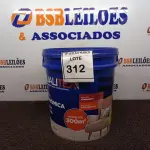 LOTE 312 - 01 BALDE DE TINTA 18L QUALITEX NA COR PÉROLA. (NO ESTADO) ATENÇÃO! FAZER A VISITAÇÃO ANTES DE ARREMATAR, NÃO SABEMOS SE FUNCIONA. LEILÃO NÃO TEM GARANTIA E NEM DEVOLUÇÃO, SUJEITO A POSSÍVEIS AVARIAS VISÍVEIS/OCULTAS E/OU AUSÊNCIA DE COMPONENTES.
