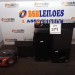 LOTE 371 - 01 MICRO SYSTEM MARCA MONDIAL, 01 HOME-THEATER MARCA SAMSUNG E O1 CAIXA DE SOM PASSIVA MARCA LG. (NO ESTADO) ATENÇÃO! FAZER A VISITAÇÃO ANTES DE ARREMATAR, NÃO SABEMOS SE FUNCIONA. LEILÃO NÃO TEM GARANTIA E NEM DEVOLUÇÃO, SUJEITO A POSSÍVEIS AVARIAS VISÍVEIS/OCULTAS E/OU AUSÊNCIA DE COMPONENTES.