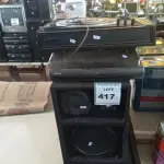 LOTE 417 - 02 CAIXAS DE SOM E 02 TOCA DISCOS MARCAS E MODELOS DIVERSOS P/RETIRADA DE PEÇAS. (NO ESTADO) ATENÇÃO! FAZER A VISITAÇÃO ANTES DE ARREMATAR, NÃO SABEMOS SE FUNCIONA. LEILÃO NÃO TEM GARANTIA E NEM DEVOLUÇÃO, SUJEITO A POSSÍVEIS AVARIAS VISÍVEIS/OCULTAS E/OU AUSÊNCIA DE COMPONENTES.