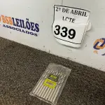 LOTE 339 - 10 BROCAS 6X93MM PARA METAL. (NO ESTADO) ATENÇÃO! FAZER A VISITAÇÃO ANTES DE ARREMATAR, NÃO SABEMOS SE FUNCIONA. LEILÃO NÃO TEM GARANTIA E NEM DEVOLUÇÃO, SUJEITO A POSSÍVEIS AVARIAS VISÍVEIS/OCULTAS E/OU AUSÊNCIA DE COMPONENTES.
