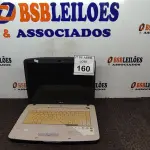 LOTE 160 - 01 NOTEBOOK ACER SEM FONTE. (NO ESTADO) ATENÇÃO! FAZER A VISITAÇÃO ANTES DE ARREMATAR, NÃO SABEMOS SE FUNCIONA. LEILÃO NÃO TEM GARANTIA E NEM DEVOLUÇÃO, SUJEITO A POSSÍVEIS AVARIAS VISÍVEIS/OCULTAS E/OU AUSÊNCIA DE COMPONENTES.