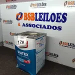 LOTE 179 - 01 LATA DE TINTA 16L/ 18L INTERIORES/EXTERIORES ACRÍLICO FOSCO IQUINE BASE P. (NOVO) (NO ESTADO) ATENÇÃO! FAZER A VISITAÇÃO ANTES DE ARREMATAR, NÃO SABEMOS SE FUNCIONA. LEILÃO NÃO TEM GARANTIA E NEM DEVOLUÇÃO, SUJEITO A POSSÍVEIS AVARIAS VISÍVEIS/OCULTAS E/OU AUSÊNCIA DE COMPONENTES.