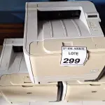 LOTE 299 - 03 IMPRESSORAS HP LASER JET P2055DN. (NO ESTADO) ATENÇÃO! FAZER A VISITAÇÃO ANTES DE ARREMATAR, NÃO SABEMOS SE FUNCIONA. LEILÃO NÃO TEM GARANTIA E NEM DEVOLUÇÃO, SUJEITO A POSSÍVEIS AVARIAS VISÍVEIS/OCULTAS E/OU AUSÊNCIA DE COMPONENTES.