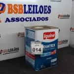 LOTE 014 - 01 LATA DE TINTA 16L/ 18L INTERIORES/EXTERIORES ACRÍLICO FOSCO IQUINE BASE P. (NOVO) (NO ESTADO) ATENÇÃO! FAZER A VISITAÇÃO ANTES DE ARREMATAR, NÃO SABEMOS SE FUNCIONA. LEILÃO NÃO TEM GARANTIA E NEM DEVOLUÇÃO, SUJEITO A POSSÍVEIS AVARIAS VISÍVEIS/OCULTAS E/OU AUSÊNCIA DE COMPONENTES.