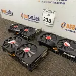 LOTE 338 - 03 PLACAS DE VÍDEO XFX 4GB. (NO ESTADO) ATENÇÃO! FAZER A VISITAÇÃO ANTES DE ARREMATAR, NÃO SABEMOS SE FUNCIONA. LEILÃO NÃO TEM GARANTIA E NEM DEVOLUÇÃO, SUJEITO A POSSÍVEIS AVARIAS VISÍVEIS/OCULTAS E/OU AUSÊNCIA DE COMPONENTES.