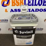 LOTE 388 - 01 GALÃO DE TINTA SUVINIL DE 18L PARA INTERIORES ACABAMENTO FOSCO BRANCO. (NOVO) (NO ESTADO) ATENÇÃO! FAZER A VISITAÇÃO ANTES DE ARREMATAR, NÃO SABEMOS SE FUNCIONA. LEILÃO NÃO TEM GARANTIA E NEM DEVOLUÇÃO, SUJEITO A POSSÍVEIS AVARIAS VISÍVEIS/OCULTAS E/OU AUSÊNCIA DE COMPONENTES.