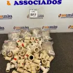 LOTE 507 - 01 LOTE COM CONEXÕES DIVERSAS. (NO ESTADO) ATENÇÃO! FAZER A VISITAÇÃO ANTES DE ARREMATAR, NÃO SABEMOS SE FUNCIONA. LEILÃO NÃO TEM GARANTIA E NEM DEVOLUÇÃO, SUJEITO A POSSÍVEIS AVARIAS VISÍVEIS/OCULTAS E/OU AUSÊNCIA DE COMPONENTES.