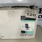 LOTE 120 - 01 - CADEIRA DE ESCRITÓRIO EXECUTIVA (NO ESTADO, NÃO SABEMOS SE FUNCIONA. LEILÃO NÃO TEM GARANTIA E NEM DEVOLUÇÃO, SUJEITO A POSSÍVEIS AVARIAS VISÍVEIS/OCULTAS E/OU AUSÊNCIA DE COMPONENTES)
