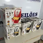 LOTE 157 - 04 - FRITADEIRAS SEM ÓLEO AIR FRYER, MONDIAL 110V (NO ESTADO, NÃO SABEMOS SE FUNCIONA. LEILÃO NÃO TEM GARANTIA E NEM DEVOLUÇÃO, SUJEITO A POSSÍVEIS AVARIAS VISÍVEIS/OCULTAS E/OU AUSÊNCIA DE COMPONENTES)