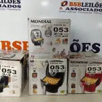 LOTE 053 - 04 - FRITADEIRAS SEM ÓLEO AIR FRYER 5LITROS, MONDIAL 110V (NO ESTADO, NÃO SABEMOS SE FUNCIONA. LEILÃO NÃO TEM GARANTIA E NEM DEVOLUÇÃO, SUJEITO A POSSÍVEIS AVARIAS VISÍVEIS/OCULTAS E/OU AUSÊNCIA DE COMPONENTES)