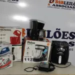LOTE 112 - 08 – ELETRODOMÉSTICOS DIVERSOS (NO ESTADO, NÃO SABEMOS SE FUNCIONA. LEILÃO NÃO TEM GARANTIA E NEM DEVOLUÇÃO, SUJEITO A POSSÍVEIS AVARIAS VISÍVEIS/OCULTAS E/OU AUSÊNCIA DE COMPONENTES)