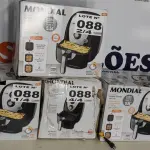 LOTE 088 - 04 - FRITADEIRAS SEM ÓLEO AIR FRYER 5LITROS, MONDIAL 110V (NO ESTADO, NÃO SABEMOS SE FUNCIONA. LEILÃO NÃO TEM GARANTIA E NEM DEVOLUÇÃO, SUJEITO A POSSÍVEIS AVARIAS VISÍVEIS/OCULTAS E/OU AUSÊNCIA DE COMPONENTES)
