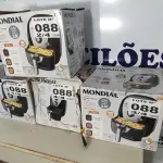LOTE 088 - 04 - FRITADEIRAS SEM ÓLEO AIR FRYER 5LITROS, MONDIAL 110V (NO ESTADO, NÃO SABEMOS SE FUNCIONA. LEILÃO NÃO TEM GARANTIA E NEM DEVOLUÇÃO, SUJEITO A POSSÍVEIS AVARIAS VISÍVEIS/OCULTAS E/OU AUSÊNCIA DE COMPONENTES)