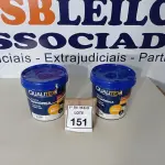 LOTE 151 - 02 GALÕES DE TINTA DE 3,6L AMARELO SOL MARCA QUALITEX. (NOVO) (NO ESTADO) ATENÇÃO! FAZER A VISITAÇÃO ANTES DE ARREMATAR, NÃO SABEMOS SE FUNCIONA. LEILÃO NÃO TEM GARANTIA E NEM DEVOLUÇÃO, SUJEITO A POSSÍVEIS AVARIAS VISÍVEIS/OCULTAS E/OU AUSÊNCIA DE COMPONENTES.