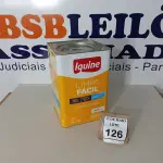 LOTE 126 - 01 LATA DE TINTA INTERIOR/EXTERIOR LIMPA FACIL DE 16/18L COR BASE BRANCO MARCA IQUINE. (NOVO) (NO ESTADO) ATENÇÃO! FAZER A VISITAÇÃO ANTES DE ARREMATAR, NÃO SABEMOS SE FUNCIONA. LEILÃO NÃO TEM GARANTIA E NEM DEVOLUÇÃO, SUJEITO A POSSÍVEIS AVARIAS VISÍVEIS/OCULTAS E/OU AUSÊNCIA DE COMPONENTES.