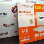 LOTE 321 - 01 - PAINEL DE LED SOBREPOR HOME TECH 50W 60X60CM 5000 LÚMENS LUZ BRANCA (NO ESTADO, NÃO SABEMOS SE FUNCIONA. LEILÃO NÃO TEM GARANTIA E NEM DEVOLUÇÃO, SUJEITO A POSSÍVEIS AVARIAS VISÍVEIS/OCULTAS E/OU AUSÊNCIA DE COMPONENTES)