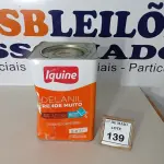 LOTE 139 - 01 LATA DE TINTA EXTERIOR/INTERIOR DE 16/18L DELANIL FOSCO BASE P MARCA IQUINE. (NOVO) (NO ESTADO) ATENÇÃO! FAZER A VISITAÇÃO ANTES DE ARREMATAR, NÃO SABEMOS SE FUNCIONA. LEILÃO NÃO TEM GARANTIA E NEM DEVOLUÇÃO, SUJEITO A POSSÍVEIS AVARIAS VISÍVEIS/OCULTAS E/OU AUSÊNCIA DE COMPONENTES.