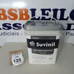 LOTE 125 - 01 BALDE DE TINTA SUVINIL INTERIORES FOSCOS 18L NA COR FOSCO BRANCO. VENCIMENTO 10/2027 (NOVO) (NO ESTADO) ATENÇÃO! FAZER A VISITAÇÃO ANTES DE ARREMATAR, NÃO SABEMOS SE FUNCIONA. LEILÃO NÃO TEM GARANTIA E NEM DEVOLUÇÃO, SUJEITO A POSSÍVEIS AVARIAS VISÍVEIS/OCULTAS E/OU AUSÊNCIA DE COMPONENTES.
