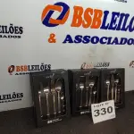 LOTE 330 - 03 - KITS JOGO TALHERES LINHA SANKIT 20 PEÇAS PRATA - PREMIUM (NO ESTADO, NÃO SABEMOS SE FUNCIONA. LEILÃO NÃO TEM GARANTIA E NEM DEVOLUÇÃO, SUJEITO A POSSÍVEIS AVARIAS VISÍVEIS/OCULTAS E/OU AUSÊNCIA DE COMPONENTES)