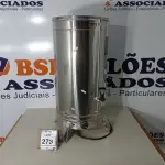 LOTE 273 - 01 CAFETEIRA ELÉTRICA EM INOX. (NO ESTADO) ATENÇÃO! FAZER A VISITAÇÃO ANTES DE ARREMATAR, NÃO SABEMOS SE FUNCIONA. LEILÃO NÃO TEM GARANTIA E NEM DEVOLUÇÃO, SUJEITO A POSSÍVEIS AVARIAS VISÍVEIS/OCULTAS E/OU AUSÊNCIA DE COMPONENTES.
