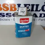 LOTE 292 - 01 LATA DE TINTA PARA INTERIORES DE 16/18 BRANCO BASE P MARCA IQUINE DIATEX. (NOVO) (NO ESTADO) ATENÇÃO! FAZER A VISITAÇÃO ANTES DE ARREMATAR, NÃO SABEMOS SE FUNCIONA. LEILÃO NÃO TEM GARANTIA E NEM DEVOLUÇÃO, SUJEITO A POSSÍVEIS AVARIAS VISÍVEIS/OCULTAS E/OU AUSÊNCIA DE COMPONENTES.
