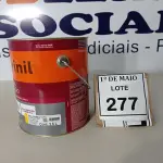 LOTE 277 - 01 LATA DE TINTA ESMALTE PARA MADEIRA E METAIS SUVINIL BRILHANTE AMARELO OURO 3,6L. (NO ESTADO) ATENÇÃO! FAZER A VISITAÇÃO ANTES DE ARREMATAR, NÃO SABEMOS SE FUNCIONA. LEILÃO NÃO TEM GARANTIA E NEM DEVOLUÇÃO, SUJEITO A POSSÍVEIS AVARIAS VISÍVEIS/OCULTAS E/OU AUSÊNCIA DE COMPONENTES.