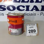 LOTE 289 - 01 LATA DE TINTA ESMALTE SINTÉTICO PARA MADEIRA E METAL 3,6L NA COR BRILHANTE VERMELHO MARCA SUVINIL (NOVO).  (NO ESTADO) ATENÇÃO! FAZER A VISITAÇÃO ANTES DE ARREMATAR, NÃO SABEMOS SE FUNCIONA. LEILÃO NÃO TEM GARANTIA E NEM DEVOLUÇÃO, SUJEITO A POSSÍVEIS AVARIAS VISÍVEIS/OCULTAS E/OU AUSÊNCIA DE COMPONENTES.