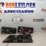 LOTE 368 - 01 PLACA MÃE I5 E 02 PLACAS DE VÍDEOS COM AVARIAS. (NO ESTADO) ATENÇÃO! FAZER A VISITAÇÃO ANTES DE ARREMATAR, NÃO SABEMOS SE FUNCIONA. LEILÃO NÃO TEM GARANTIA E NEM DEVOLUÇÃO, SUJEITO A POSSÍVEIS AVARIAS VISÍVEIS/OCULTAS E/OU AUSÊNCIA DE COMPONENTES.