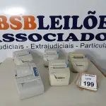 LOTE 199 - 05 IMPRESSORAS PARA CUPOM, SENDO 04 MARCA DIEBOLD. (NO ESTADO) ATENÇÃO! FAZER A VISITAÇÃO ANTES DE ARREMATAR, NÃO SABEMOS SE FUNCIONA. LEILÃO NÃO TEM GARANTIA E NEM DEVOLUÇÃO, SUJEITO A POSSÍVEIS AVARIAS VISÍVEIS/OCULTAS E/OU AUSÊNCIA DE COMPONENTES.