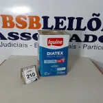 LOTE 210 - 01 LATA DE TINTA PARA INTERIORES DE 16/18 BRANCO BASE P MARCA IQUINE DIATEX. (NOVO) (NO ESTADO) ATENÇÃO! FAZER A VISITAÇÃO ANTES DE ARREMATAR, NÃO SABEMOS SE FUNCIONA. LEILÃO NÃO TEM GARANTIA E NEM DEVOLUÇÃO, SUJEITO A POSSÍVEIS AVARIAS VISÍVEIS/OCULTAS E/OU AUSÊNCIA DE COMPONENTES.