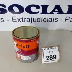 LOTE 289 - 01 LATA DE TINTA ESMALTE SINTÉTICO PARA MADEIRA E METAL 3,6L NA COR BRILHANTE VERMELHO MARCA SUVINIL (NOVO).  (NO ESTADO) ATENÇÃO! FAZER A VISITAÇÃO ANTES DE ARREMATAR, NÃO SABEMOS SE FUNCIONA. LEILÃO NÃO TEM GARANTIA E NEM DEVOLUÇÃO, SUJEITO A POSSÍVEIS AVARIAS VISÍVEIS/OCULTAS E/OU AUSÊNCIA DE COMPONENTES.