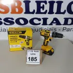 LOTE 185 -  01 PARAFUSADEIRA BATERIA 21V MARCA BOMVINK COM CARREGADOR. (NOVA) (NO ESTADO) ATENÇÃO! FAZER A VISITAÇÃO ANTES DE ARREMATAR, NÃO SABEMOS SE FUNCIONA. LEILÃO NÃO TEM GARANTIA E NEM DEVOLUÇÃO, SUJEITO A POSSÍVEIS AVARIAS VISÍVEIS/OCULTAS E/OU AUSÊNCIA DE COMPONENTES.