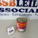 LOTE 289 - 01 LATA DE TINTA ESMALTE SINTÉTICO PARA MADEIRA E METAL 3,6L NA COR BRILHANTE VERMELHO MARCA SUVINIL (NOVO).  (NO ESTADO) ATENÇÃO! FAZER A VISITAÇÃO ANTES DE ARREMATAR, NÃO SABEMOS SE FUNCIONA. LEILÃO NÃO TEM GARANTIA E NEM DEVOLUÇÃO, SUJEITO A POSSÍVEIS AVARIAS VISÍVEIS/OCULTAS E/OU AUSÊNCIA DE COMPONENTES.