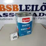 LOTE 286 - 01 LATA DE TINTA PARA INTERIORES IQUINE DIATEX BASE P ACRÍLICO FOSCO 18 L. (NOVO) (NO ESTADO) ATENÇÃO! FAZER A VISITAÇÃO ANTES DE ARREMATAR, NÃO SABEMOS SE FUNCIONA. LEILÃO NÃO TEM GARANTIA E NEM DEVOLUÇÃO, SUJEITO A POSSÍVEIS AVARIAS VISÍVEIS/OCULTAS E/OU AUSÊNCIA DE COMPONENTES.