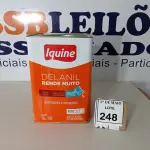 LOTE 248 - 01 LATA DE TINTA EXTERIOR/INTERIOR DE 16/18L DELANIL FOSCO BASE P MARCA IQUINE. (NOVO) (NO ESTADO) ATENÇÃO! FAZER A VISITAÇÃO ANTES DE ARREMATAR, NÃO SABEMOS SE FUNCIONA. LEILÃO NÃO TEM GARANTIA E NEM DEVOLUÇÃO, SUJEITO A POSSÍVEIS AVARIAS VISÍVEIS/OCULTAS E/OU AUSÊNCIA DE COMPONENTES.