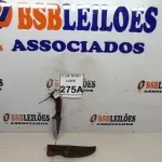 LOTE 275 - 01 FACA IMPORTADA AÇO INOXIDÁVEL CABO EM MADEIRA FULL TANG BAINHA DE NAPA TAMANHO TOTAL 20CM PESO 180G JÁ AFIADA  
