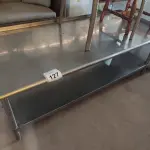 LOTE 127 - 01 BANCADA EM INOX. (NO ESTADO EM QUE SE ENCONTRA. SUJEITO A AVARIAS OCULTAS/VISÍVEIS.)