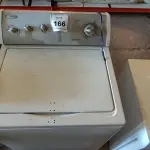 LOTE 166 - 01 LAVA ROUPA (WASHER) WHIRLPOOL 110V. (NO ESTADO EM QUE SE ENCONTRA. SUJEITO A AVARIAS OCULTAS/VISÍVEIS.) BF8708W