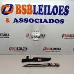 LOTE 285 - 01 FACA IMPORTADA AÇO INOXIDÁVEL CABO EM MADEIRA FULL TANG BAINHA DE NYLON TAMANHO TOTAL 33CM PESO 323G JÁ AFIADA  