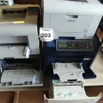 LOTE 203 - 04 IMPRESSORAS SENDO, 03 MODELOS ML-3471ND SAMSUNG E 01 PHASER 4600 MARCA XEROX.  (NO ESTADO) ATENÇÃO! FAZER A VISITAÇÃO ANTES DE ARREMATAR, NÃO SABEMOS SE FUNCIONA, LEILÃO NÃO TEM GARANTIA E NEM DEVOLUÇÃO, SUJEITO A POSSÍVEIS AVARIAS VISÍVEIS/OCULTAS E/OU AUSÊNCIA DE COMPONENTES.