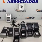 LOTE 196 - 11 LEITORES BIOMÉTRICOS MODELO SUPREMA MARCA AKIYAMA. (NO ESTADO) ATENÇÃO! FAZER A VISITAÇÃO ANTES DE ARREMATAR, NÃO SABEMOS SE FUNCIONA, LEILÃO NÃO TEM GARANTIA E NEM DEVOLUÇÃO, SUJEITO A POSSÍVEIS AVARIAS VISÍVEIS/OCULTAS E/OU AUSÊNCIA DE COMPONENTES.