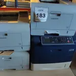 LOTE 183 - 04 IMPRESSORAS, SENDO 03 MODELOS ML/3471ND MARCA SAMSUNG E 01 PHASER 4600 MARCA XEROX. (NO ESTADO) ATENÇÃO! FAZER A VISITAÇÃO ANTES DE ARREMATAR, NÃO SABEMOS SE FUNCIONA, LEILÃO NÃO TEM GARANTIA E NEM DEVOLUÇÃO, SUJEITO A POSSÍVEIS AVARIAS VISÍVEIS/OCULTAS E/OU AUSÊNCIA DE COMPONENTES.
