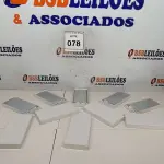 LOTE 078 - 05 BATERIAS METÁLICAS. (NO ESTADO) ATENÇÃO! FAZER A VISITAÇÃO ANTES DE ARREMATAR, NÃO SABEMOS SE FUNCIONA, LEILÃO NÃO TEM GARANTIA E NEM DEVOLUÇÃO, SUJEITO A POSSÍVEIS AVARIAS VISÍVEIS/OCULTAS E/OU AUSÊNCIA DE COMPONENTES.