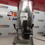 LOTE 270 - 01 CAFETEIRA ELÉTRICA INOX. (NO ESTADO) ATENÇÃO! FAZER A VISITAÇÃO ANTES DE ARREMATAR, NÃO SABEMOS SE FUNCIONA, LEILÃO NÃO TEM GARANTIA E NEM DEVOLUÇÃO, SUJEITO A POSSÍVEIS AVARIAS VISÍVEIS/OCULTAS E/OU AUSÊNCIA DE COMPONENTES.