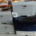 LOTE 203 - 04 IMPRESSORAS SENDO, 03 MODELOS ML-3471ND SAMSUNG E 01 PHASER 4600 MARCA XEROX.  (NO ESTADO) ATENÇÃO! FAZER A VISITAÇÃO ANTES DE ARREMATAR, NÃO SABEMOS SE FUNCIONA, LEILÃO NÃO TEM GARANTIA E NEM DEVOLUÇÃO, SUJEITO A POSSÍVEIS AVARIAS VISÍVEIS/OCULTAS E/OU AUSÊNCIA DE COMPONENTES.